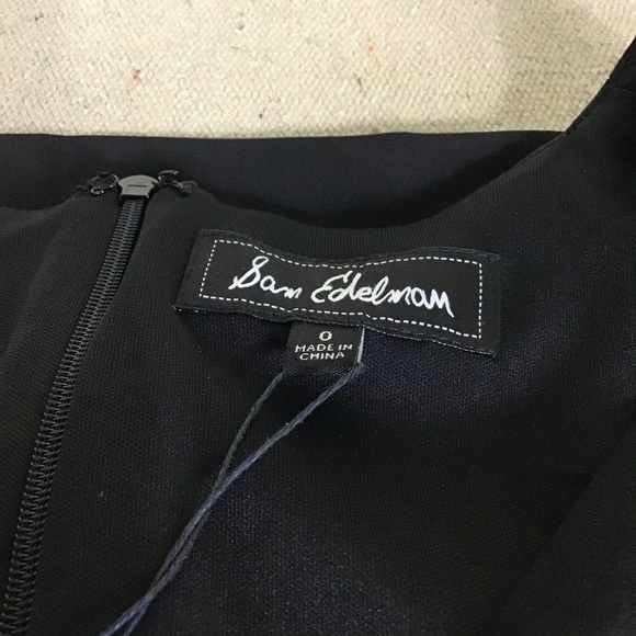 Sam Edelman  black  long sleeve Wrap dress with Bell Sleeves Size 0 NWT - Picture 7 of 8